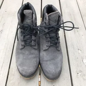 Timberland Gray Suede A340 Linden Boots Timberland Linden Woods Waterproof Fold Down Boots Womens  main image 4